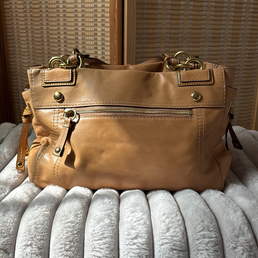 Coach Tan Leather Satchel 14522 - Picture 5 of 15